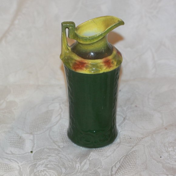 Vintage Ceramic  PITCHER Scenic Swans Creamer Vase Long 7 inch - Picture 2 of 4